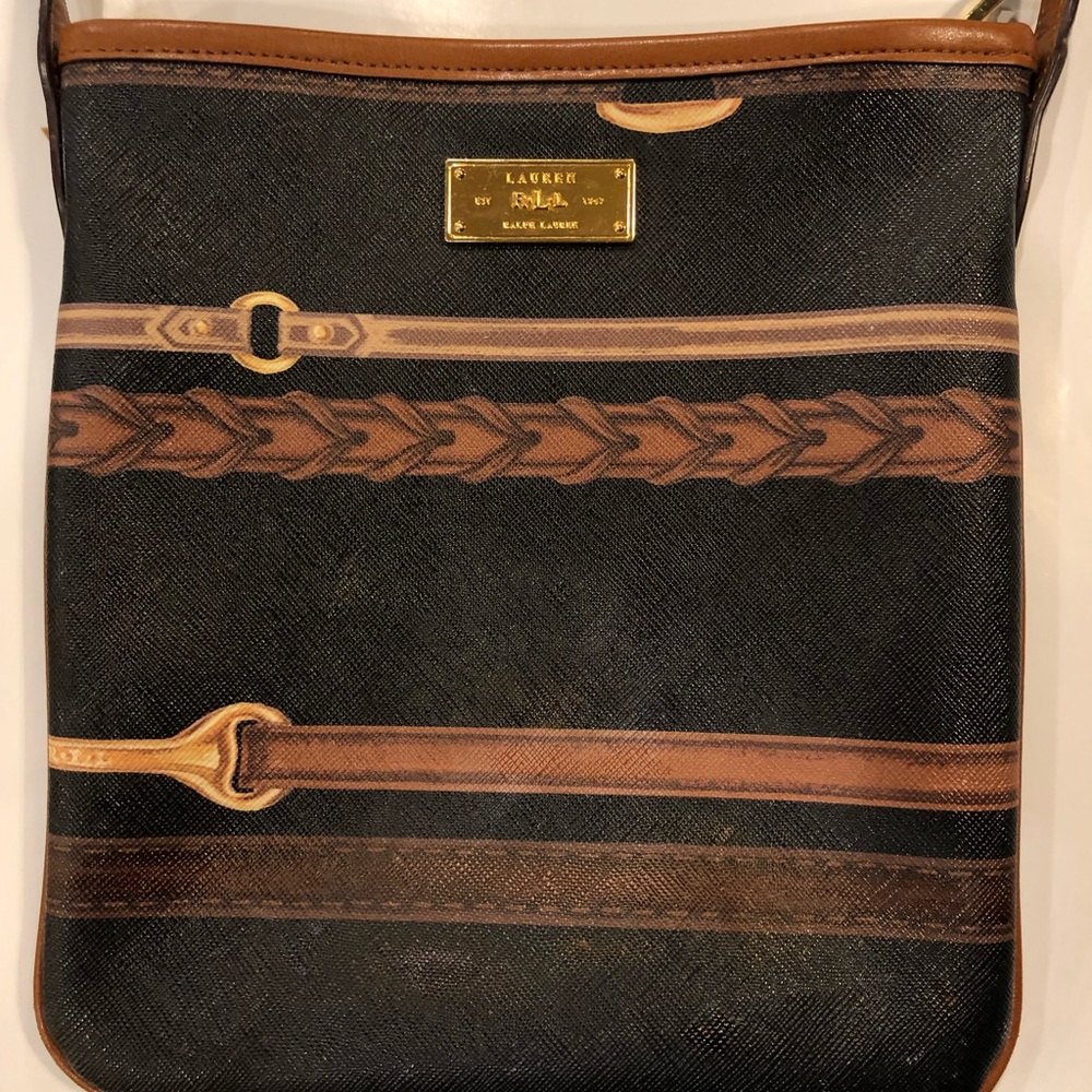 Ralph Lauren Vinyl Purse with Leather Strap